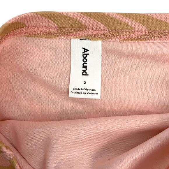 Abound Cinch Tie Mesh Miniskirt Pink Tan Size Small NWOT - Picture 4 of 8